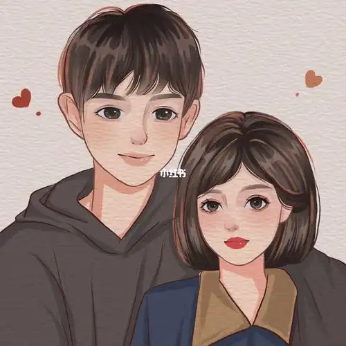手绘情侣头像