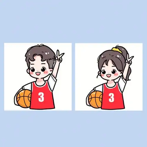 打篮球的情侣头像来了