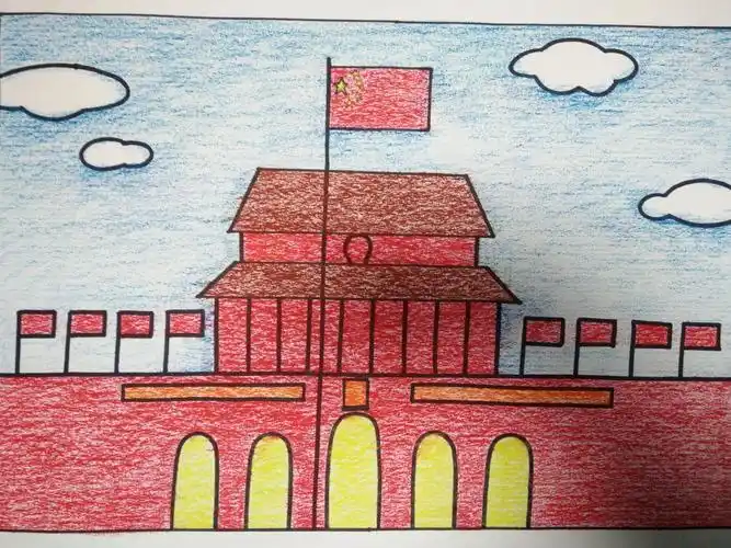 国庆儿童画国庆儿童画图大全一年级