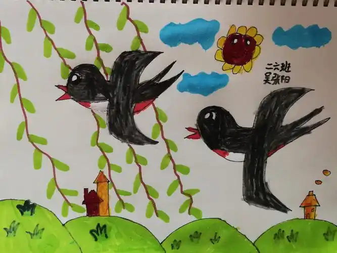 爱之绘·战疫情—畲乡景宁实验一小二年级美术《春天在哪里》作品微展