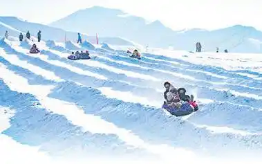 2月13日,游客在新疆昌吉回族自治州昌吉市努尔加滑雪场游玩.