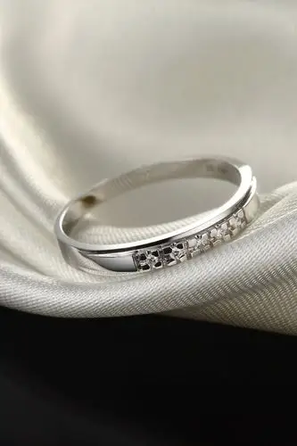 gzuan 白金色 18k金 天然钻石 时尚精美 男士戒指 gs dj0021a【价格|