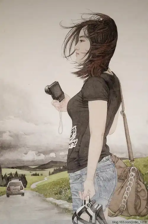 绝美艺术桑建国工笔人物画