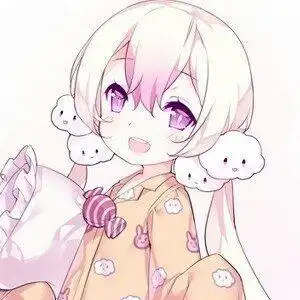 米色双马尾云朵头饰,粉色眼睛穿着睡衣是哪个动漫人物