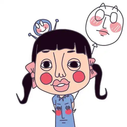 丑女线条画图片_搞怪头像图片_扣扣居