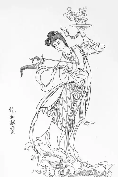 27幅白描仕女图:一笔一画勾勒出仕女美