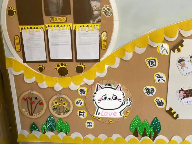 春天的童话幼儿园环创主题墙春天幼儿园植物角环创