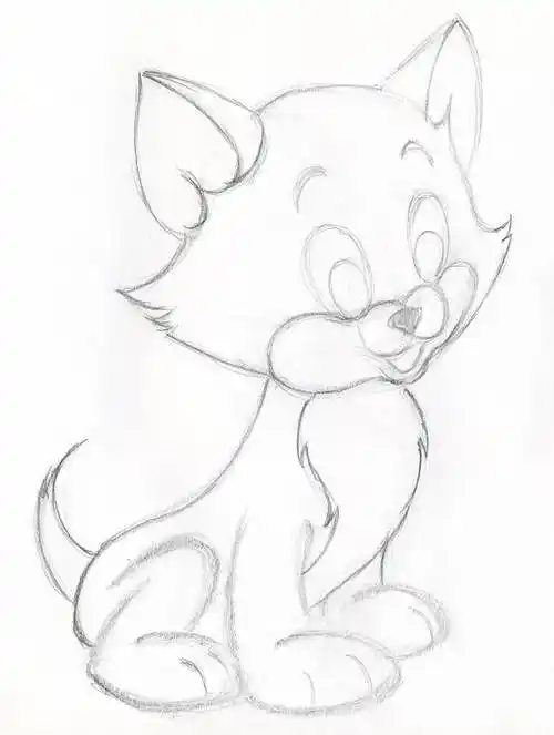 动物素描画步骤图分享(6)超萌可爱的小黄人卡通动漫素描画作品欣赏