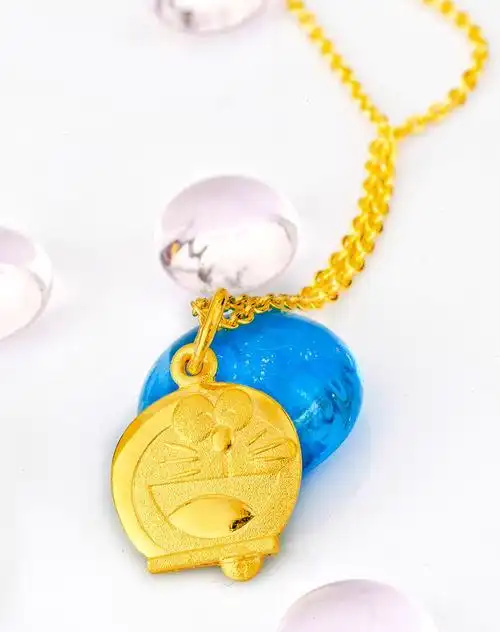 喜悦 哆啦a梦表情吊坠 黄金/足金吊坠(定价)