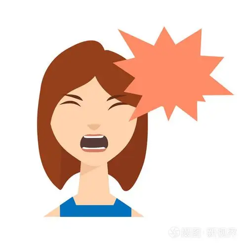 愤怒的女人 skream.矢量