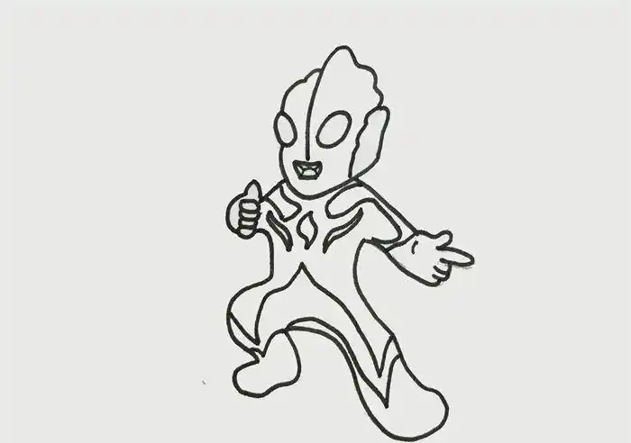 高斯奥特曼怎么画卡通简笔画简笔画大全
