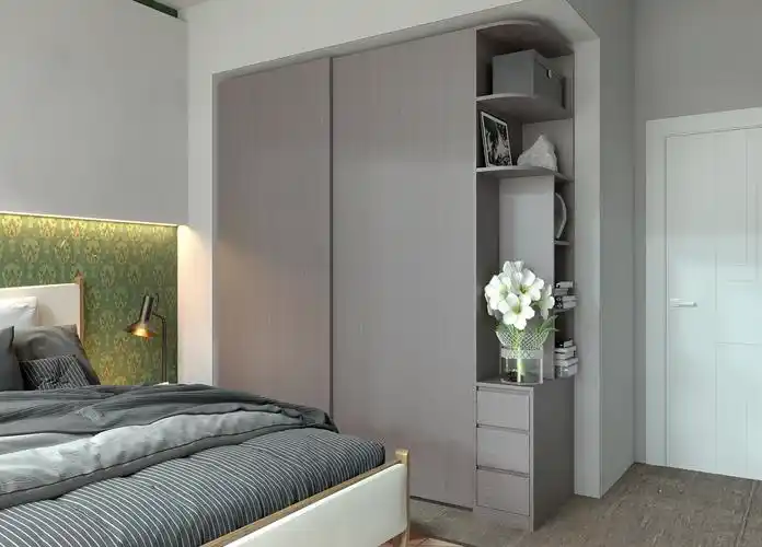 衣柜定制现代简约家用卧室衣橱推拉门带角柜北欧欧风衣柜