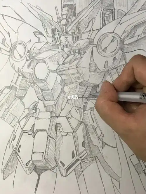 忙里偷闲画一画:飞翼零式高达