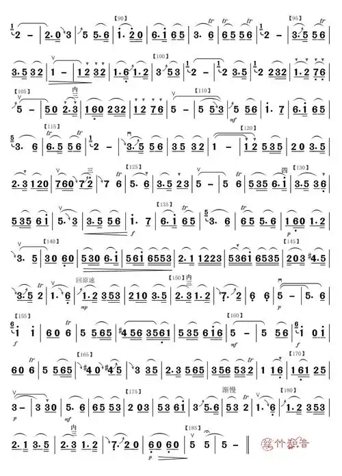 二胡曲谱《汉宫秋月》