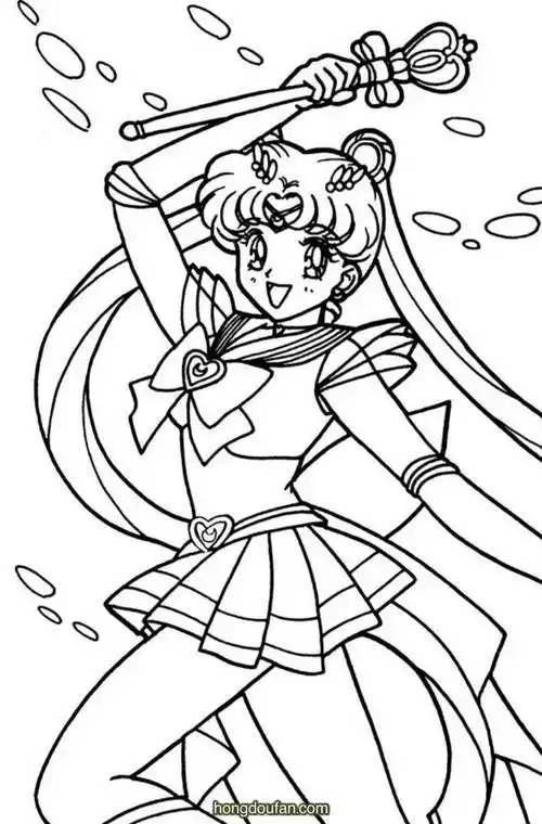 美少女战士简笔画步骤卡通人物