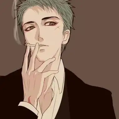 超帅动漫男生抽烟头像图片(图6)