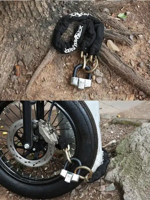zentorack 不锈钢加强链条锁摩托车电动车单车 重型防盗抗液压剪链锁