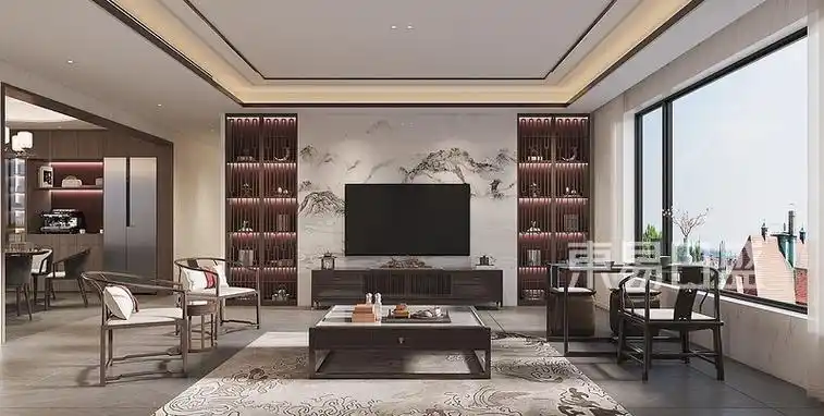 新中式风格客厅装修效果图