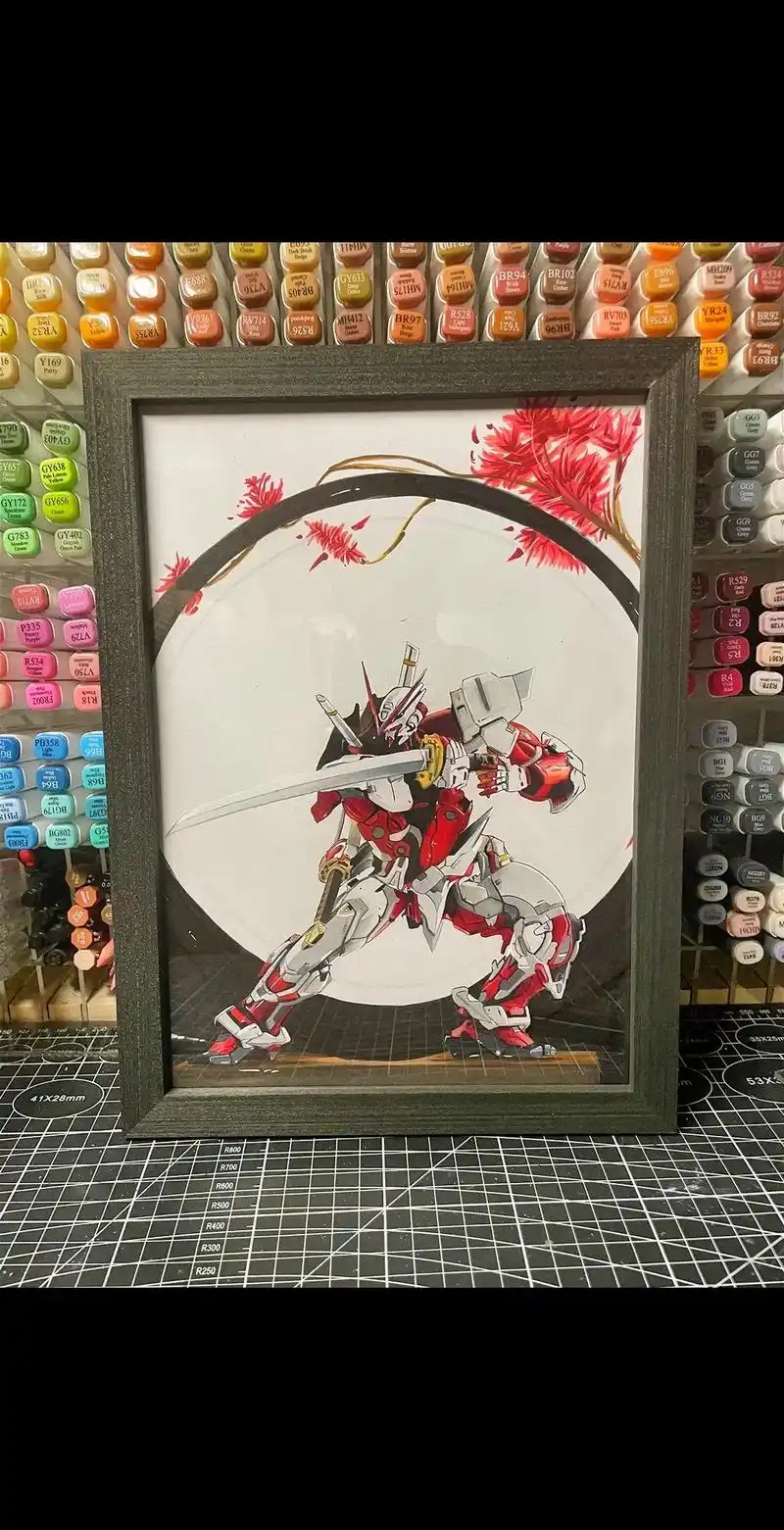 不斩女,但一定斩男.#手绘 #画画 #高达 #红异端 - 抖音