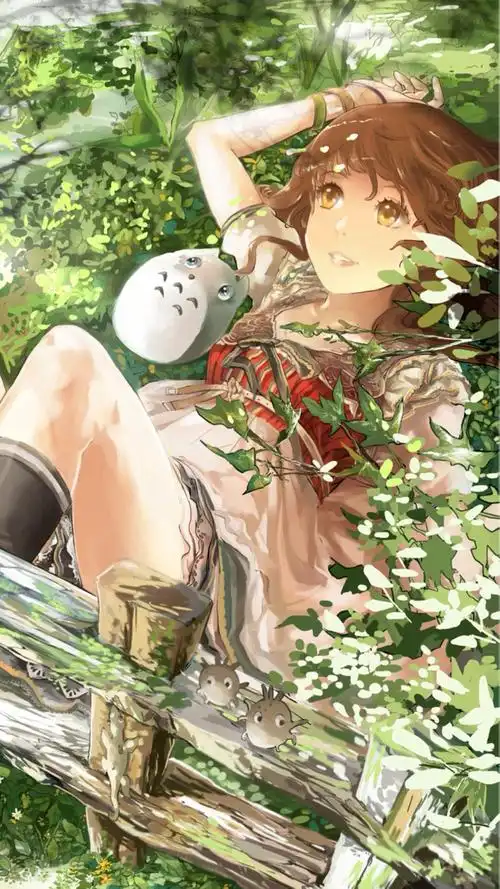 龙猫,动漫形象,可爱卡通,动漫,唯美插画,手机壁纸可爱龙猫唯美插画