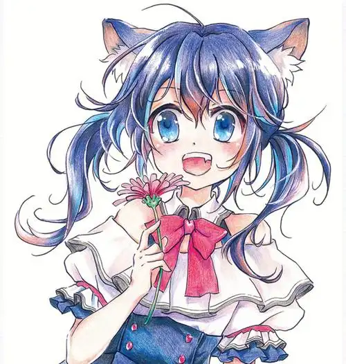 彩铅漫画美少女来袭大家看看咋样06