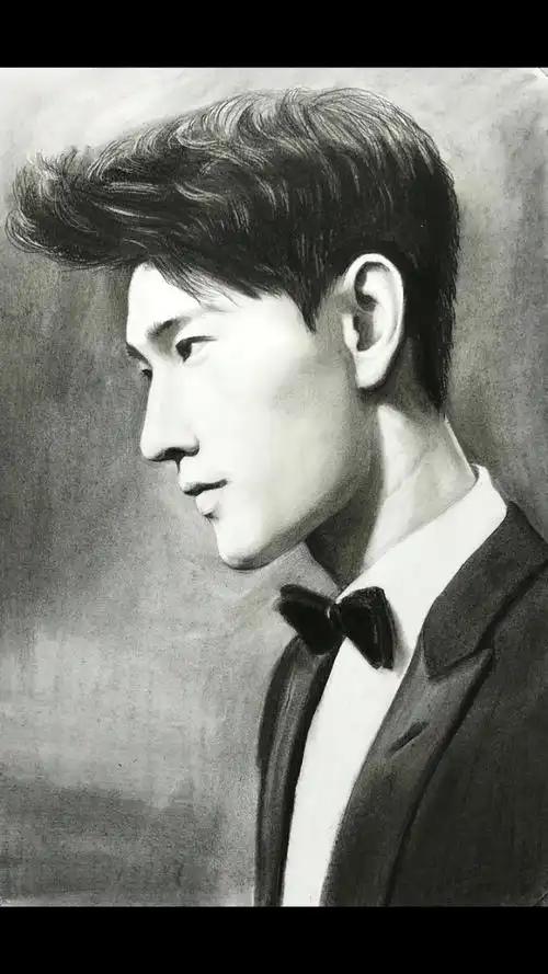 素描手绘人像:男神杨洋