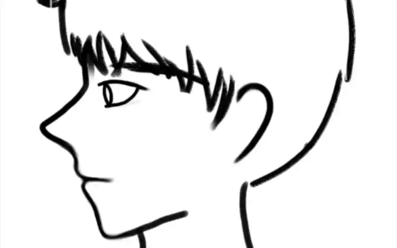 好久没画侧脸了,都有些不会了t_t