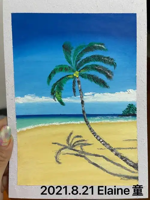 油画棒蓝色大海的传说4