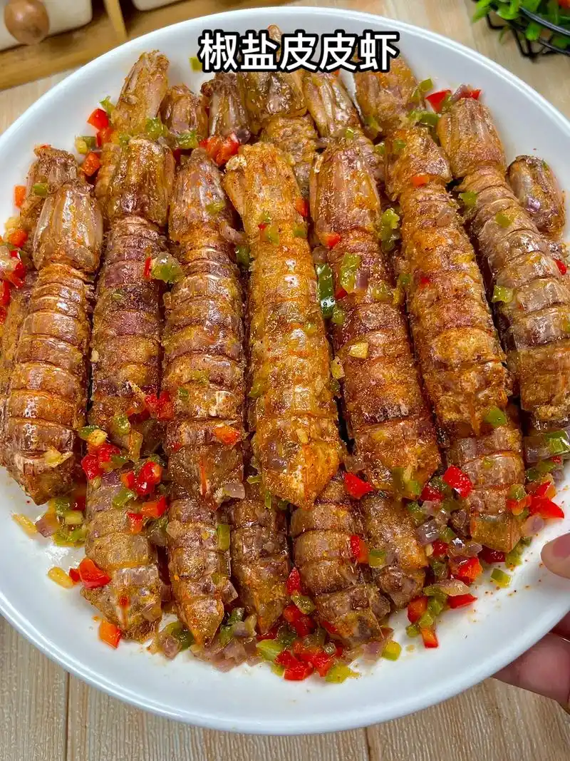 椒盐皮皮虾 #图文伙 - 抖音