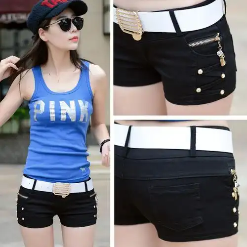 > 低腰超短裤女夏