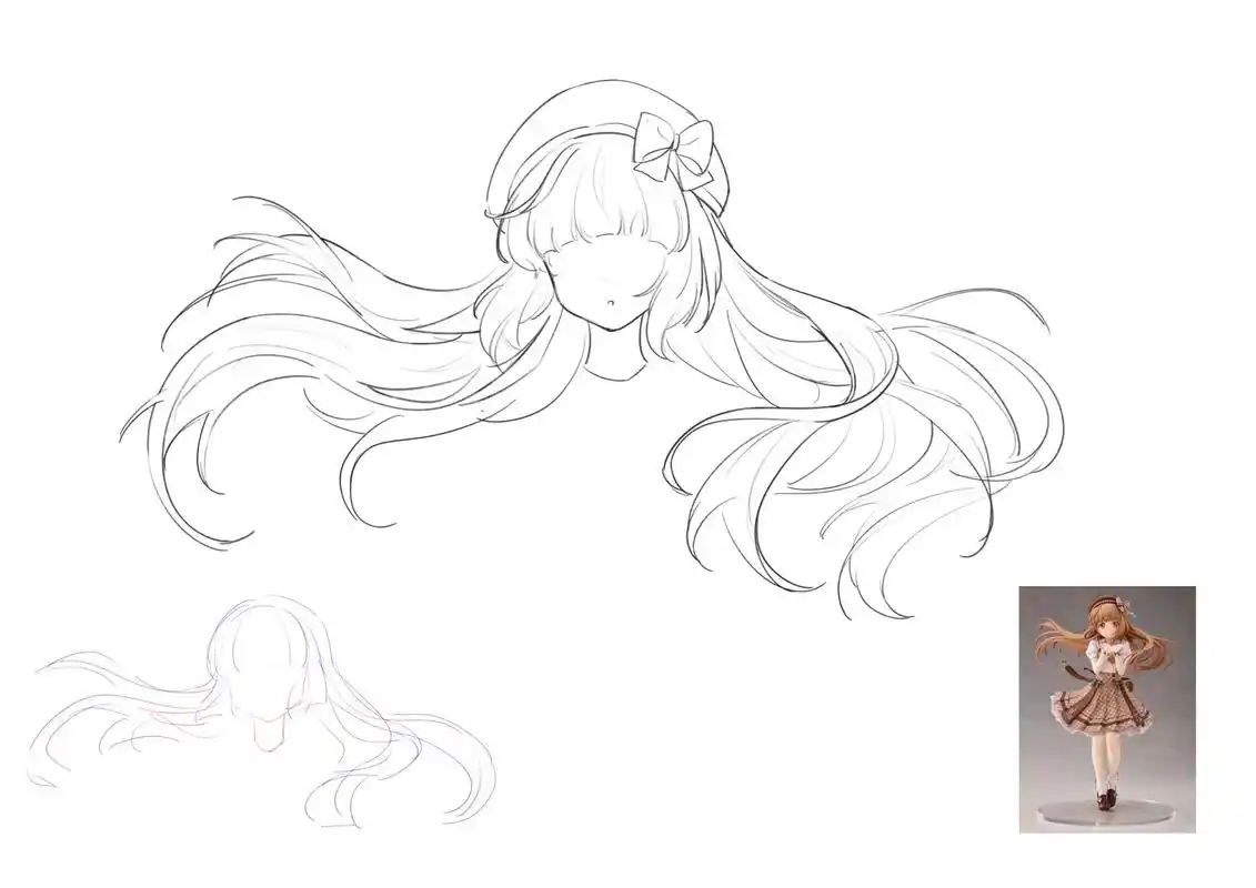 画麻了的头发作业.#吃蟹高手团练 #线稿 #头发线稿 #pr - 抖音