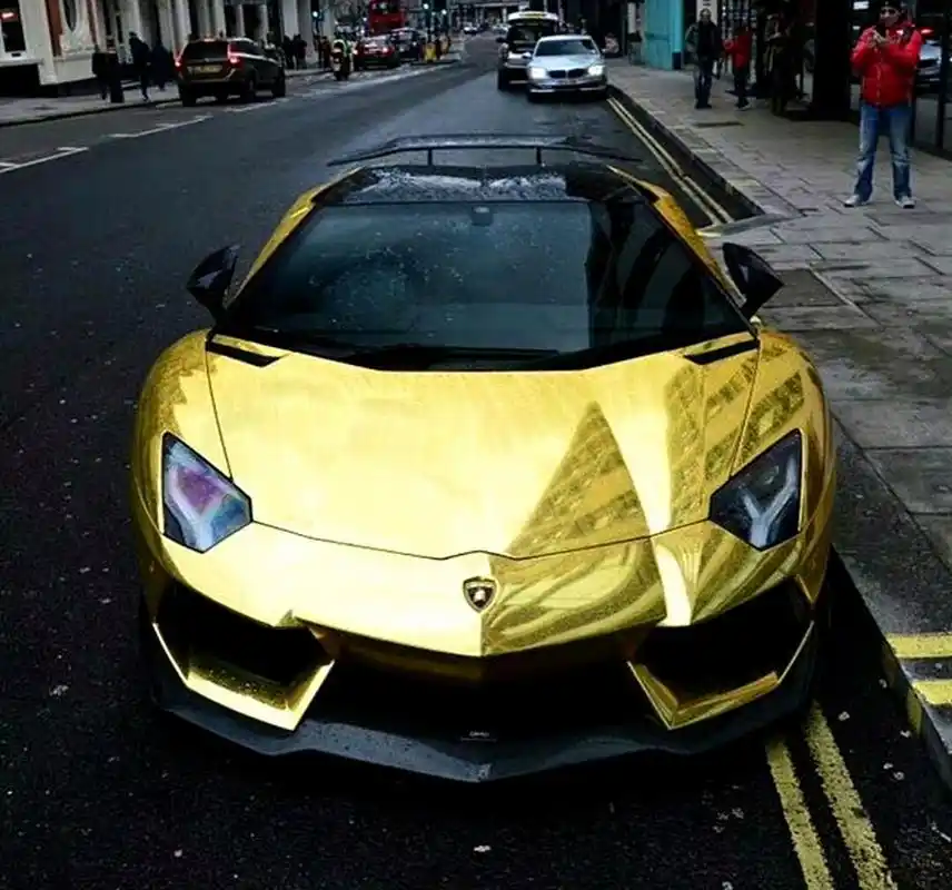 土豪金色的豪车 #豪车#