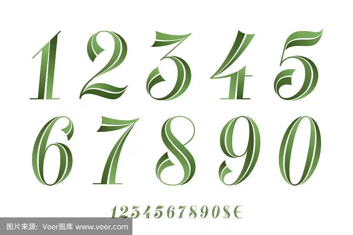 数字的字体.数字的经典几何设计