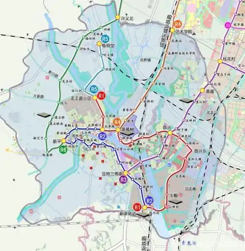 线路,布局整个新津主要区域,并且远期将于成都市规划的有轨电车相衔接