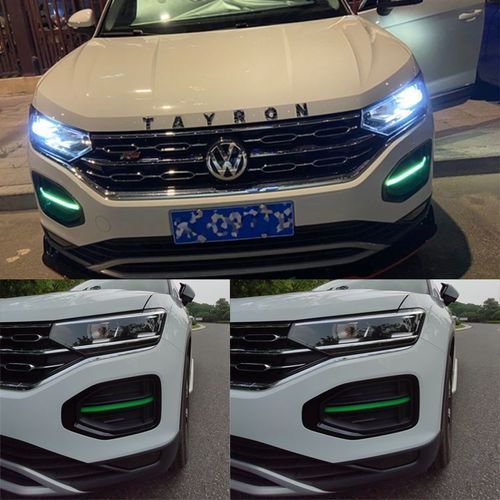 适用于探岳日行灯改色贴膜改装专用外饰装饰日行灯雾灯膜个贴