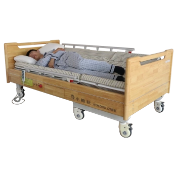 智能语音控制家用电动护理床带厕多功能老人翻身残疾人病床原木色标配