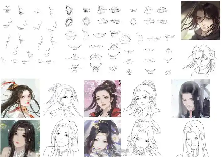 古风插画嘴巴的基本画法