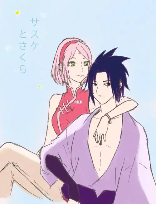 procreate临摹佐助小樱