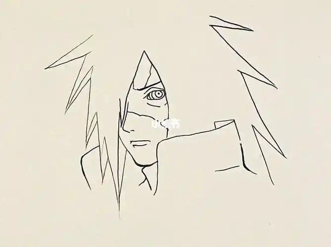 宇智波斑手绘线稿与上色