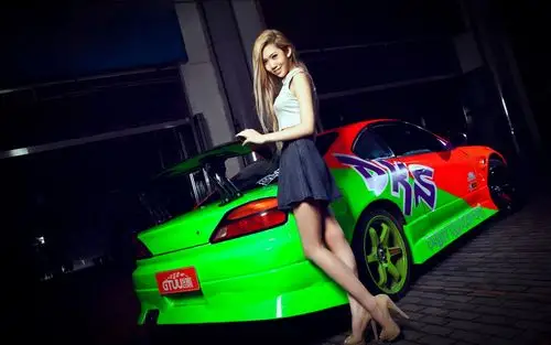 尼桑s15性感佳人车模壁纸711