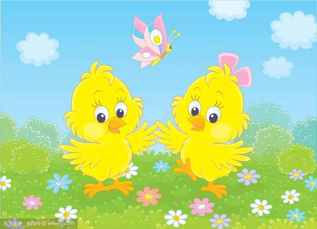 黄色的小鸡在跳舞