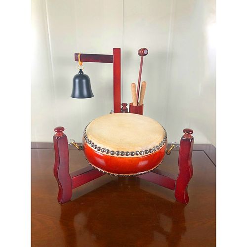 台湾鼓毛扁鼓三脚鼓架佛道教法会鼓寺庙鼓寺院扁鼓铃钟鼓 小三脚架(不