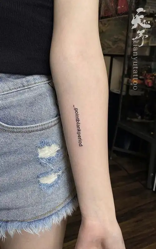 小字母纹身,简约而不简单 (天予刺青·彦伊)