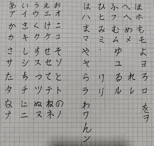 五十音手写改进版