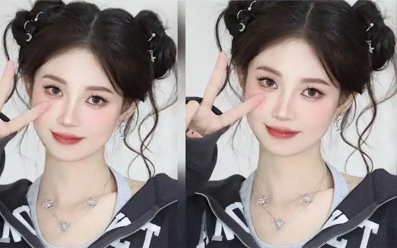 古灵精怪双丸子头|高妹扎也嘎嘎可爱!