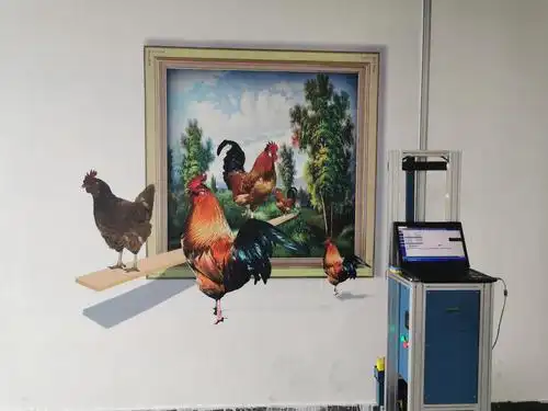 东莞江榕彩业双喷头3d墙体彩绘机墙面高清打印