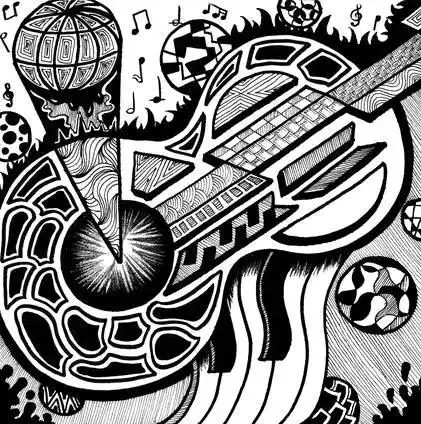 黑白装饰画优秀作品_黑白装饰画 - 51美术高考网