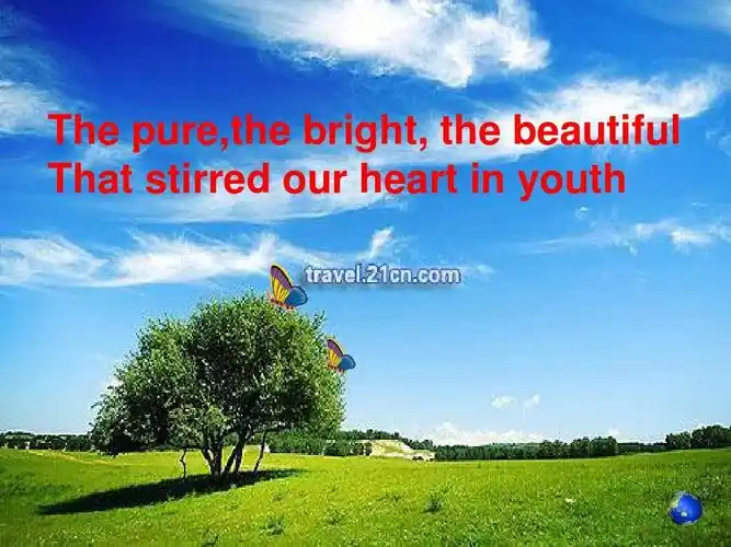the pure,the bright, the beautiful that stirred our heart in