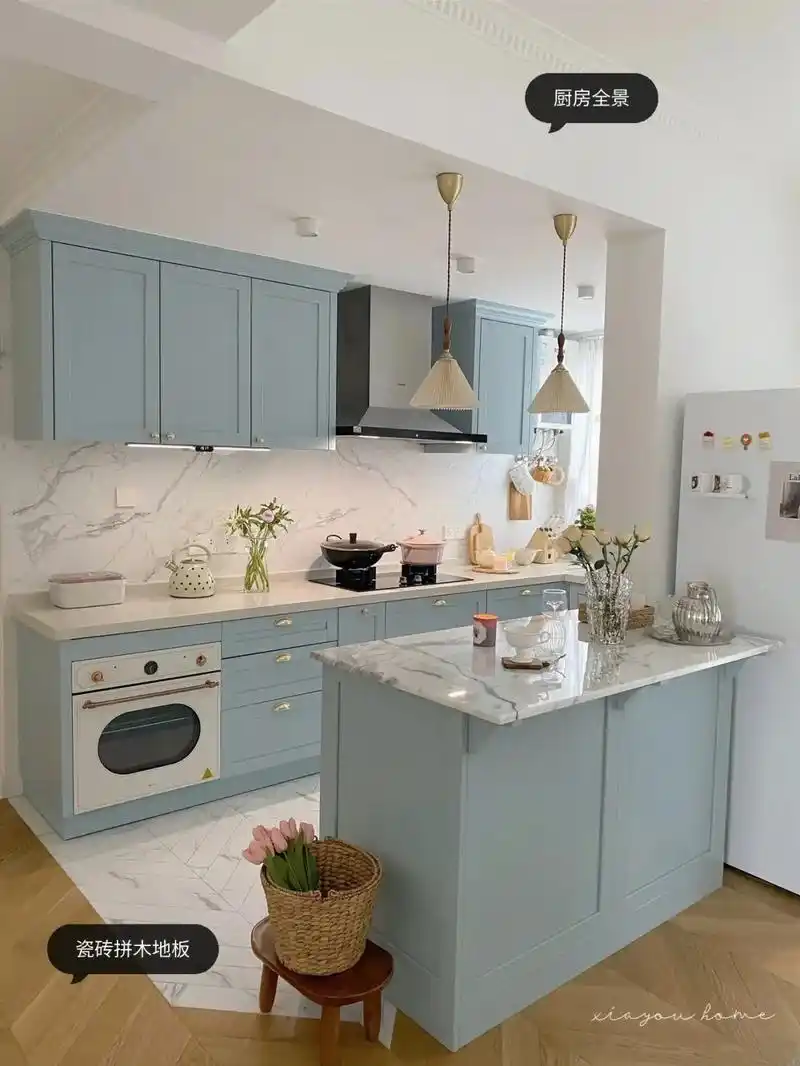 开放式厨房真的好看又实用～显空间大,油烟机用好一点的就可以, - 抖