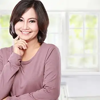 休闲,中年,女人,头像,微笑